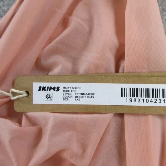 SKIMS Milky Sheer Tube Top Desert Clay Womens 2XS XXS NWT NEW - Picture 4 of 5